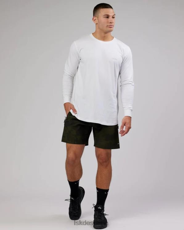 LSKD hombres Camiseta pimaflx ls de lujo - blanco 8T6NZ968 vestir