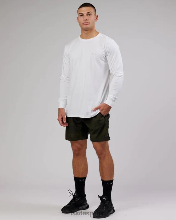 LSKD hombres Camiseta pimaflx ls de lujo - blanco 8T6NZ968 vestir