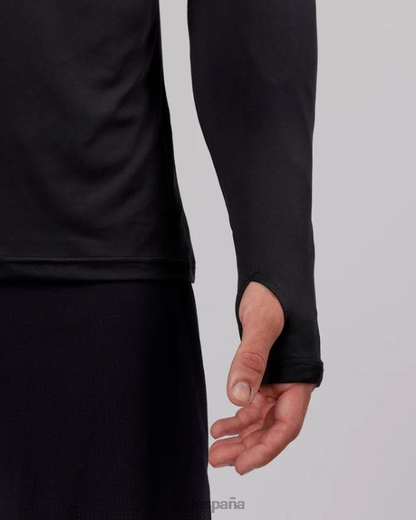 LSKD hombres Manga larga activa con cremallera de 1/4 aerodinámica - negro 8T6NZ984 vestir