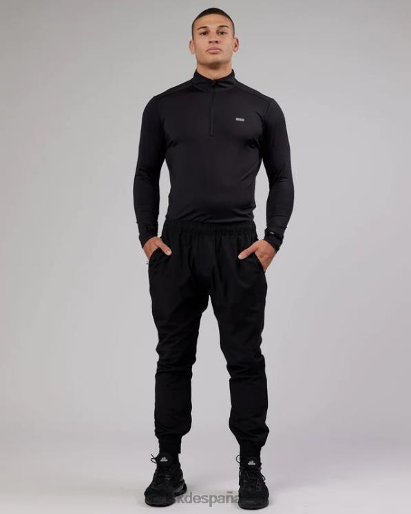 LSKD hombres Manga larga activa con cremallera de 1/4 aerodinámica - negro 8T6NZ984 vestir