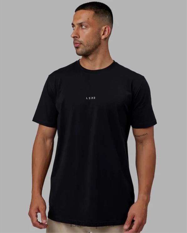 LSKD hombres camiseta base flxcotton - negro 8T6NZ926 vestir