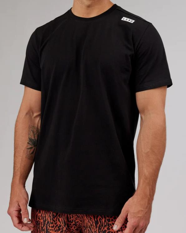 LSKD hombres camiseta de atleta flxcotton - negro 8T6NZ954 vestir