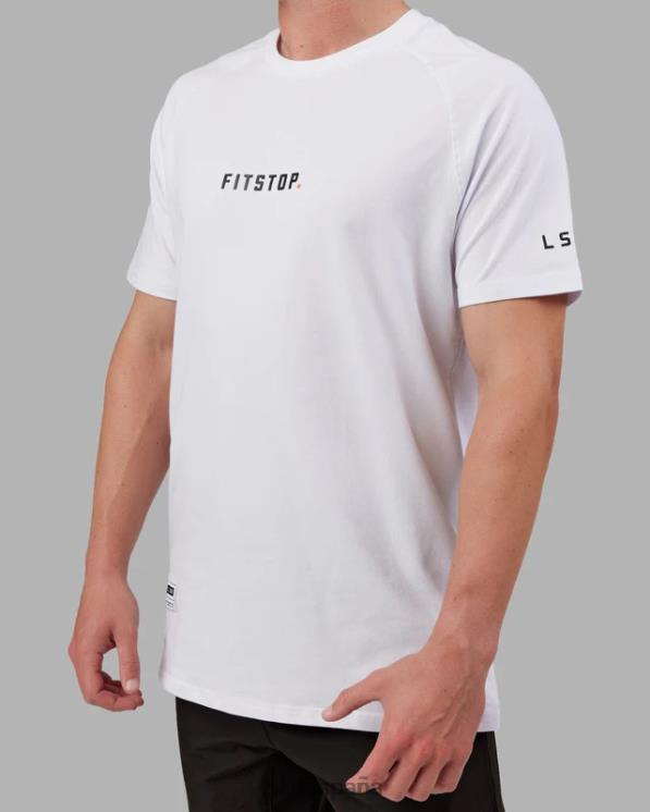 LSKD hombres camiseta fitstop optima - blanco 8T6NZ946 vestir
