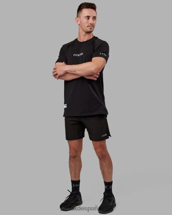 LSKD hombres camiseta fitstop optima - negro 8T6NZ961 vestir