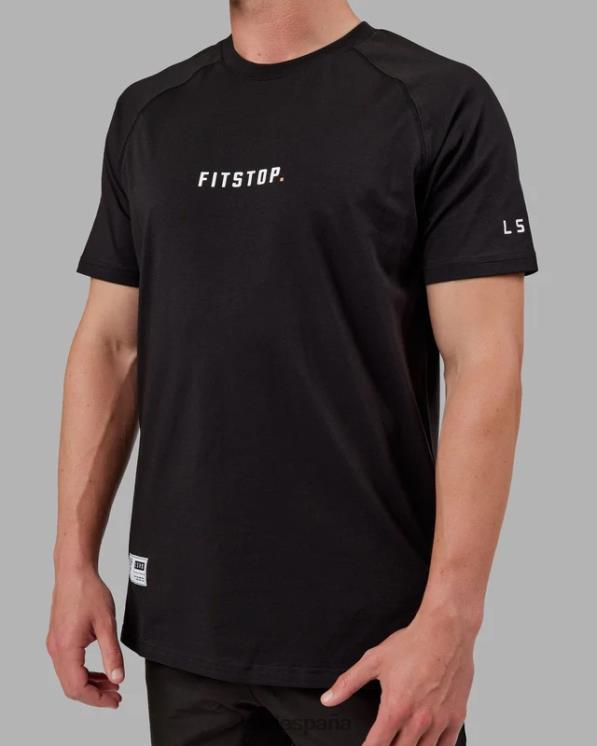 LSKD hombres camiseta fitstop optima - negro 8T6NZ961 vestir