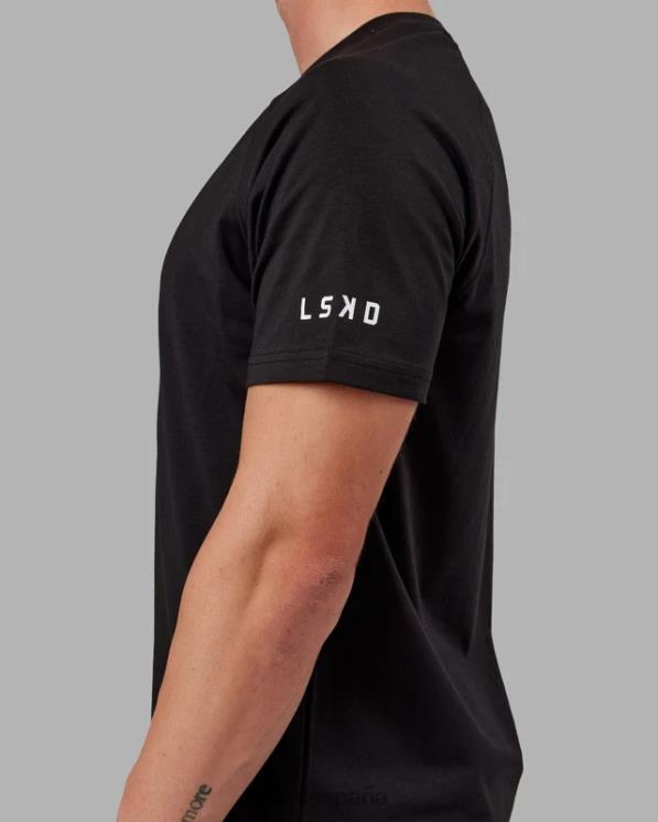 LSKD hombres camiseta fitstop optima - negro 8T6NZ961 vestir