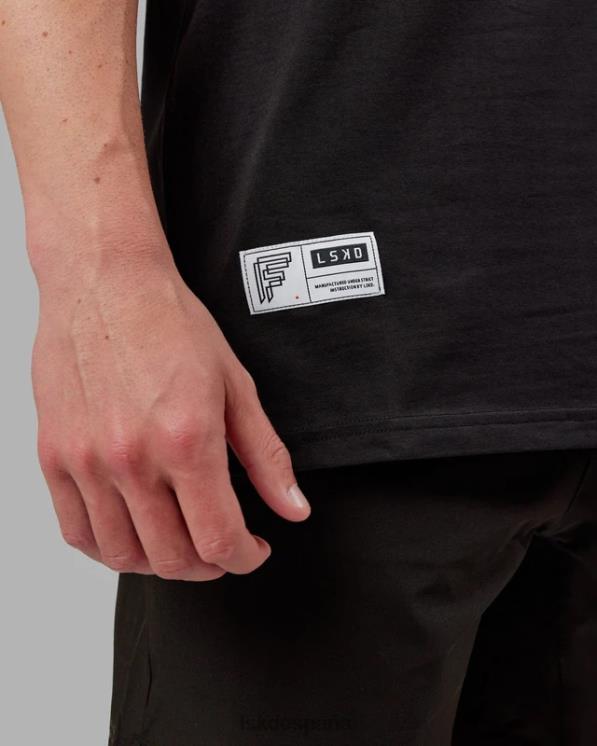 LSKD hombres camiseta fitstop optima - negro 8T6NZ961 vestir