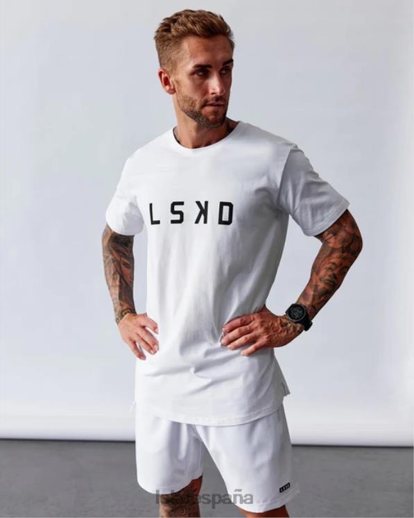 LSKD hombres camiseta power flxdry - blanco-negro 8T6NZ981 vestir
