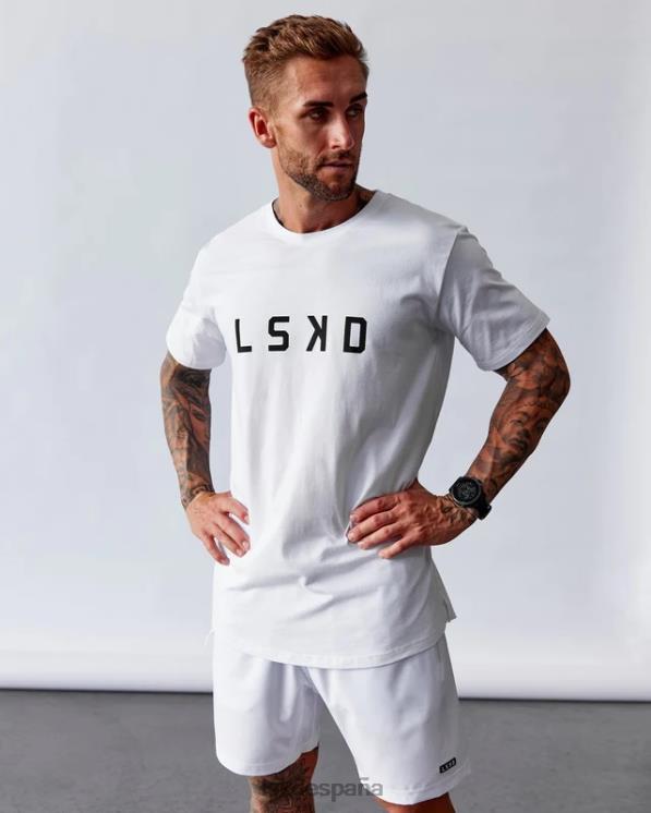 LSKD hombres camiseta power flxdry - blanco-negro 8T6NZ981 vestir