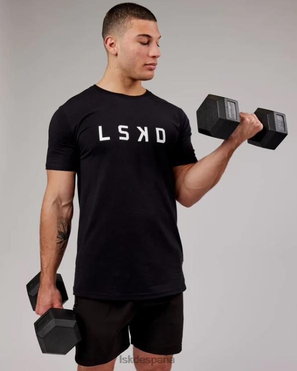 LSKD hombres camiseta power flxdry - negro-blanco 8T6NZ930 vestir