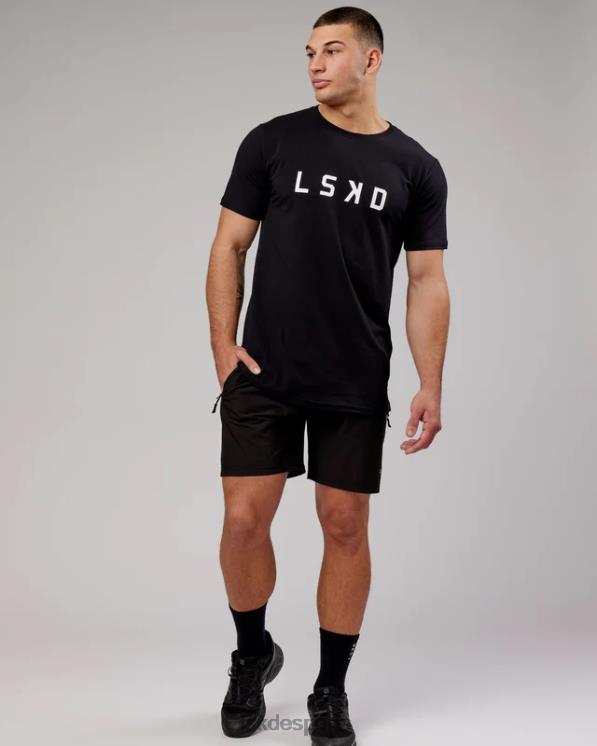 LSKD hombres camiseta power flxdry - negro-blanco 8T6NZ930 vestir