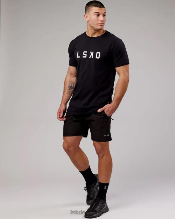 LSKD hombres camiseta power flxdry - negro-blanco 8T6NZ930 vestir