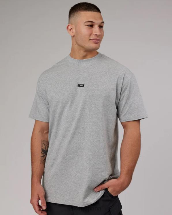 LSKD hombres fundamental flxcotton camiseta larga de gran tamaño - gris claro marga 8T6NZ261 vestir