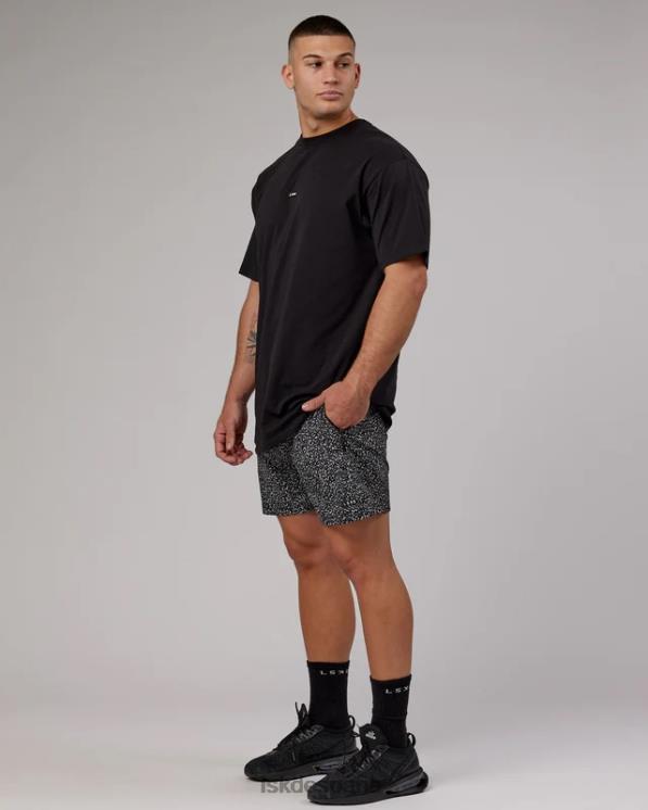 LSKD hombres fundamental flxcotton camiseta larga de gran tamaño - negro 8T6NZ232 vestir