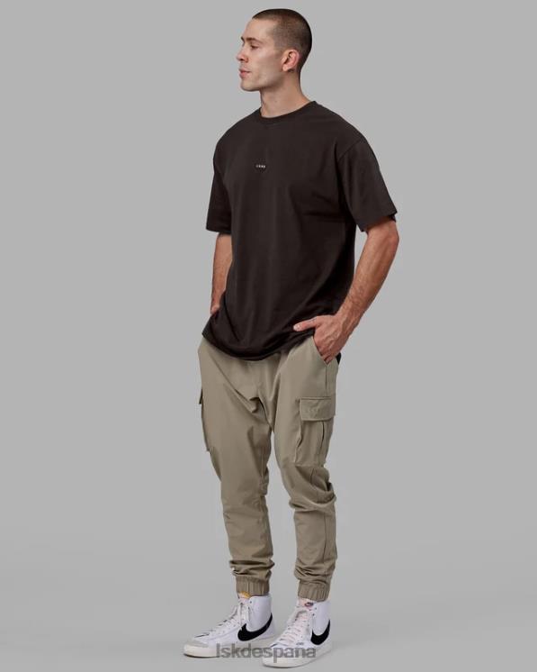 LSKD hombres fundamental flxcotton camiseta larga de gran tamaño - nogal oscuro 8T6NZ244 vestir