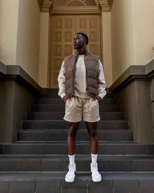 LSKD hombres Chaleco acolchado clásico de pana - nogal-bellota 8T6NZ1056 vestir