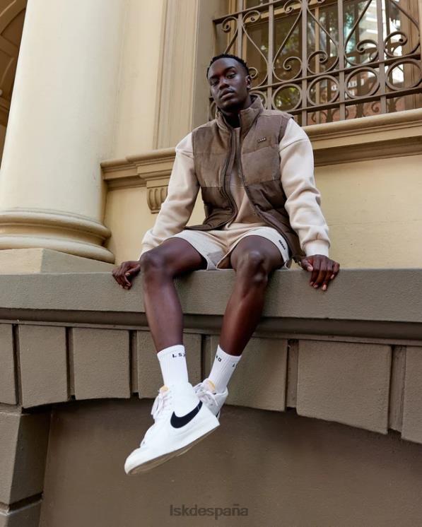 LSKD hombres Chaleco acolchado clásico de pana - nogal-bellota 8T6NZ1056 vestir