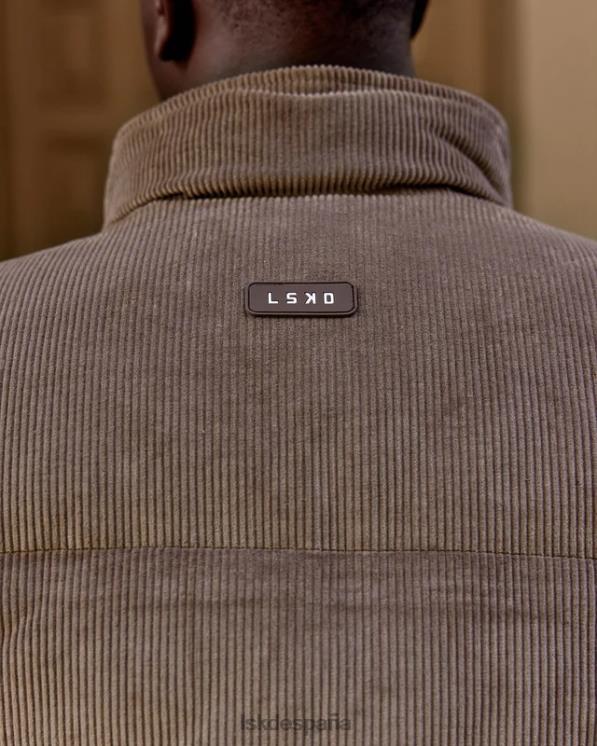 LSKD hombres Chaleco acolchado clásico de pana - nogal-bellota 8T6NZ1056 vestir