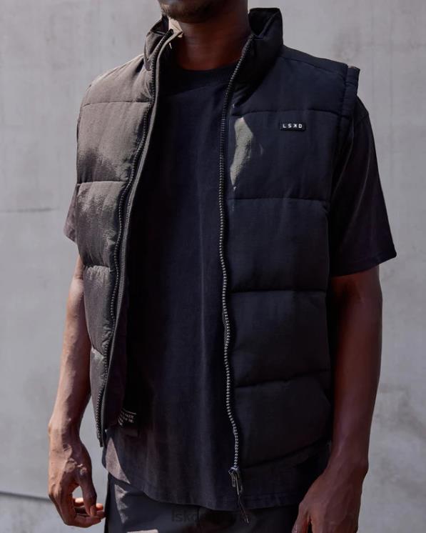 LSKD hombres Chaleco acolchado clásico - negro 8T6NZ1054 vestir