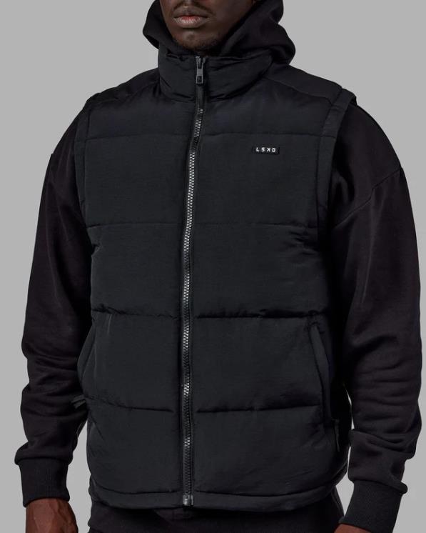 LSKD hombres Chaleco acolchado clásico - negro 8T6NZ1054 vestir