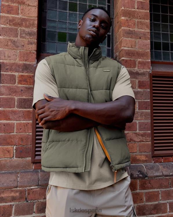 LSKD hombres chaleco acolchado clásico - tealeaf 8T6NZ1055 vestir