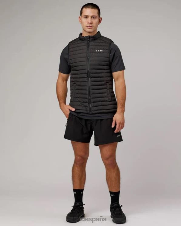 LSKD hombres chaleco acolchado uplift - negro desvanecido 8T6NZ1053 vestir