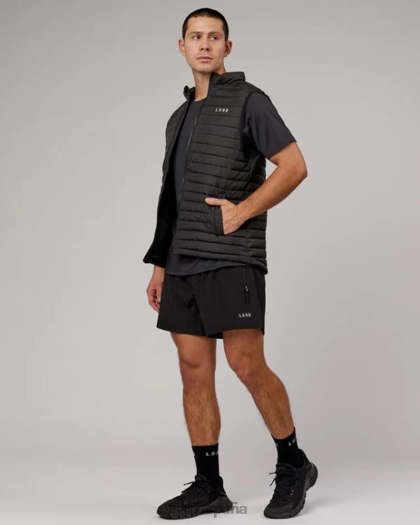 LSKD hombres chaleco acolchado uplift - negro desvanecido 8T6NZ1053 vestir