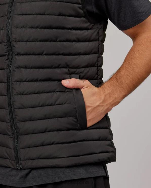 LSKD hombres chaleco acolchado uplift - negro desvanecido 8T6NZ1053 vestir