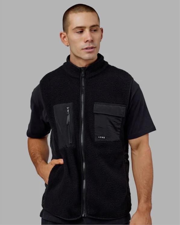 LSKD hombres chaleco alpino - negro 8T6NZ1051 vestir