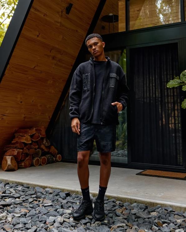 LSKD hombres chaqueta alpina - negro 8T6NZ1058 vestir