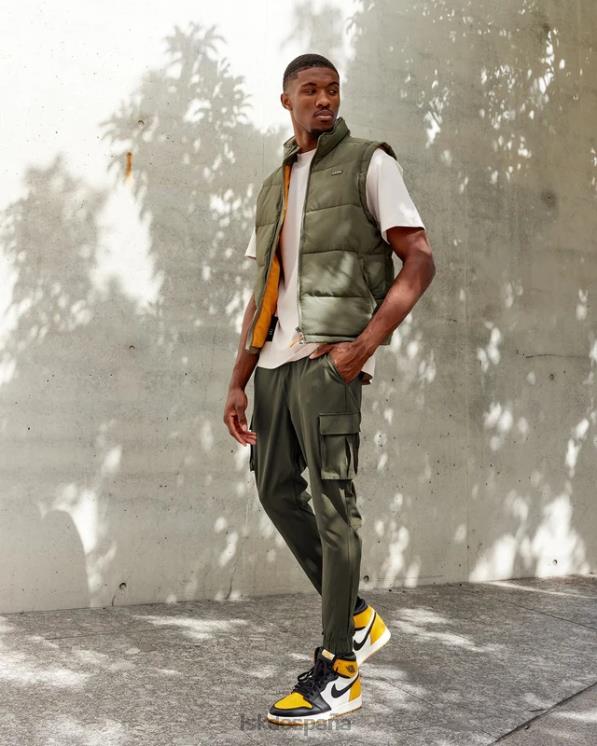 LSKD hombres Joggers cargo de alto rendimiento Energy Stretch - Forest Night 8T6NZ1141 vestir