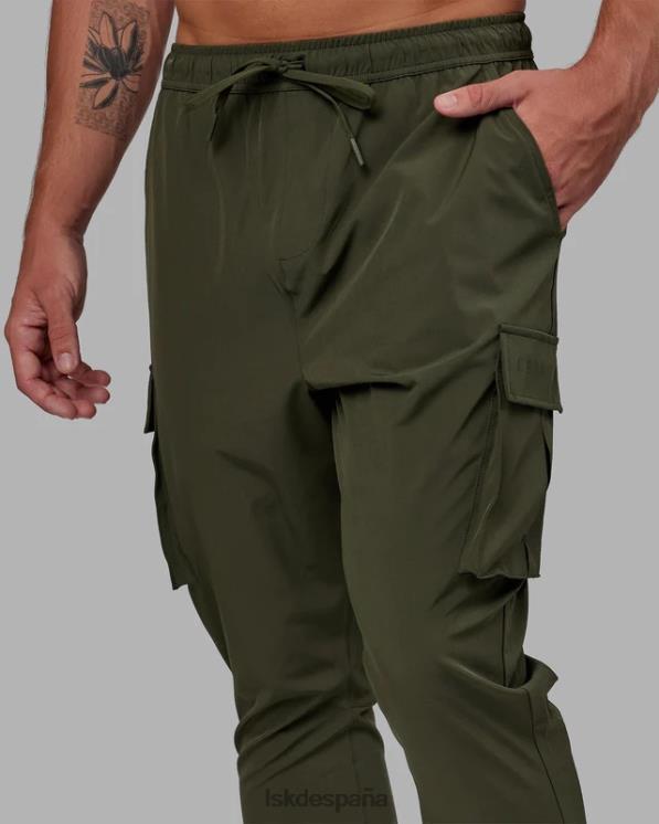 LSKD hombres Joggers cargo de alto rendimiento Energy Stretch - Forest Night 8T6NZ1141 vestir