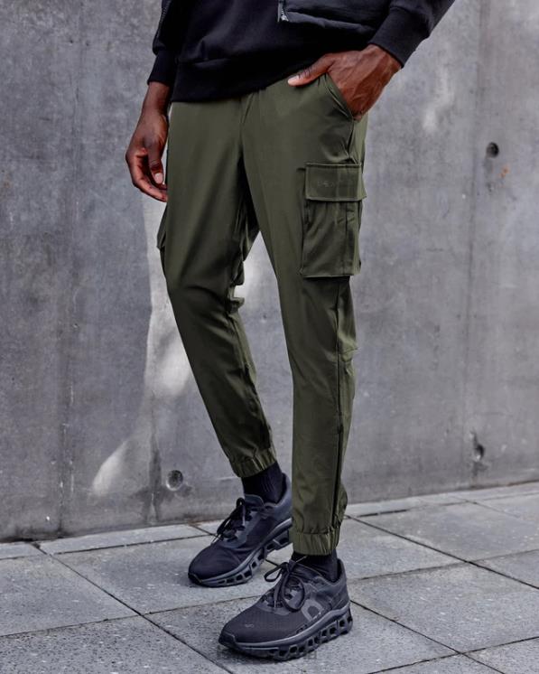 LSKD hombres Joggers cargo de alto rendimiento Energy Stretch - Forest Night 8T6NZ1141 vestir