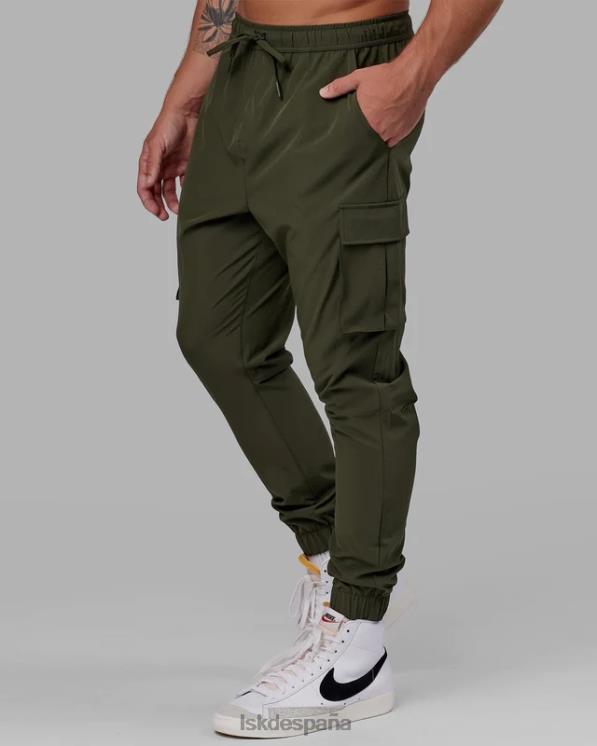 LSKD hombres Joggers cargo de alto rendimiento Energy Stretch - Forest Night 8T6NZ1141 vestir
