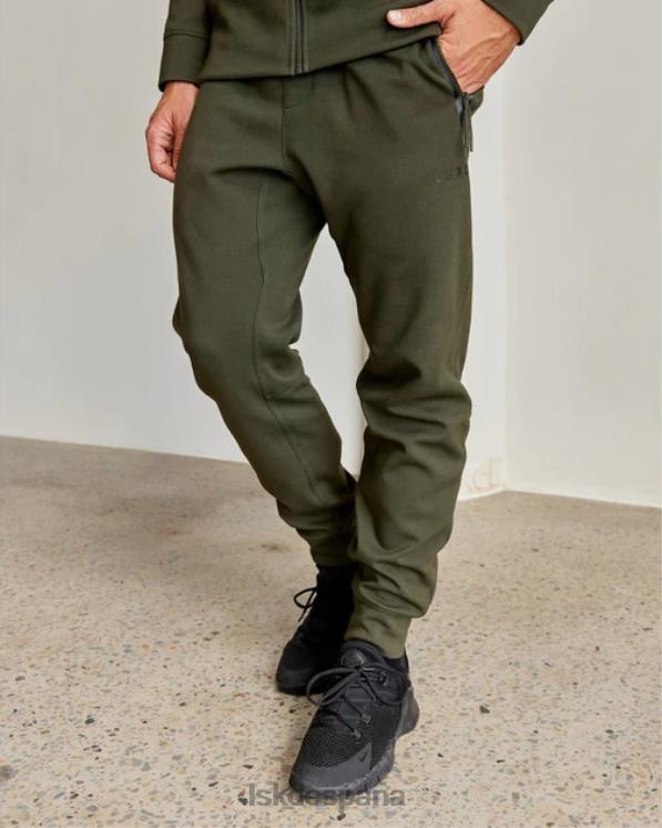 LSKD hombres Joggers con cremallera Athletic Forgedfleece - Forest Night 8T6NZ1142 vestir