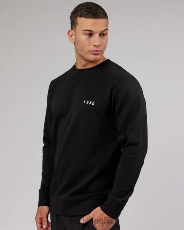 LSKD hombres Jersey de lana forjada de atleta - negro 8T6NZ1028 vestir