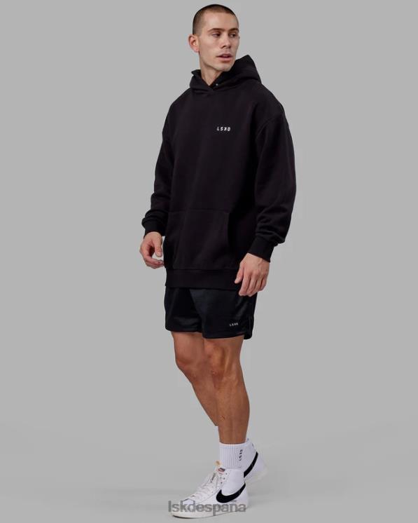 LSKD hombres sudadera con capucha de gran tamaño - negro 8T6NZ1029 vestir