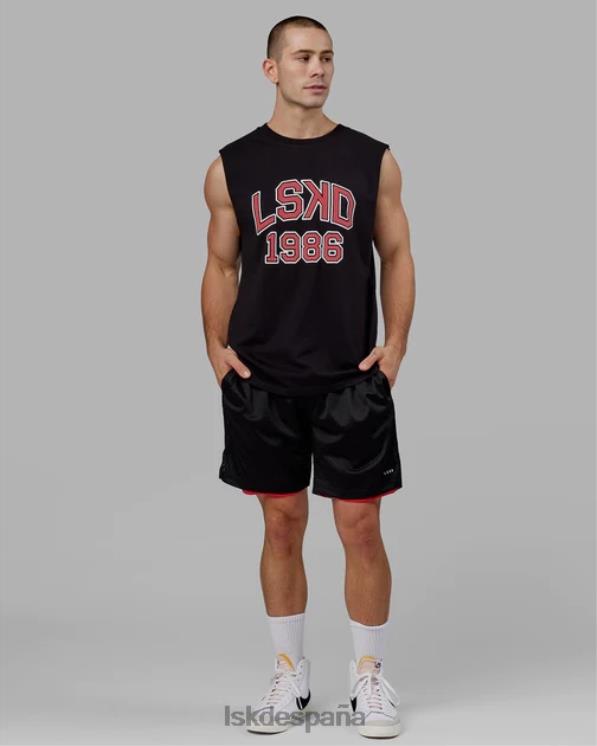 LSKD hombres Camiseta de tirantes Alumni Heavyweight oversize - negro-rojo 8T6NZ1006 vestir