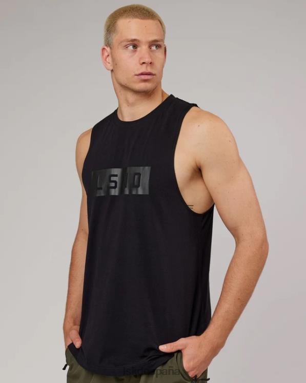 LSKD hombres Camiseta sin mangas de rendimiento Strength Flxdry Training Fit - Negro 8T6NZ1002 vestir