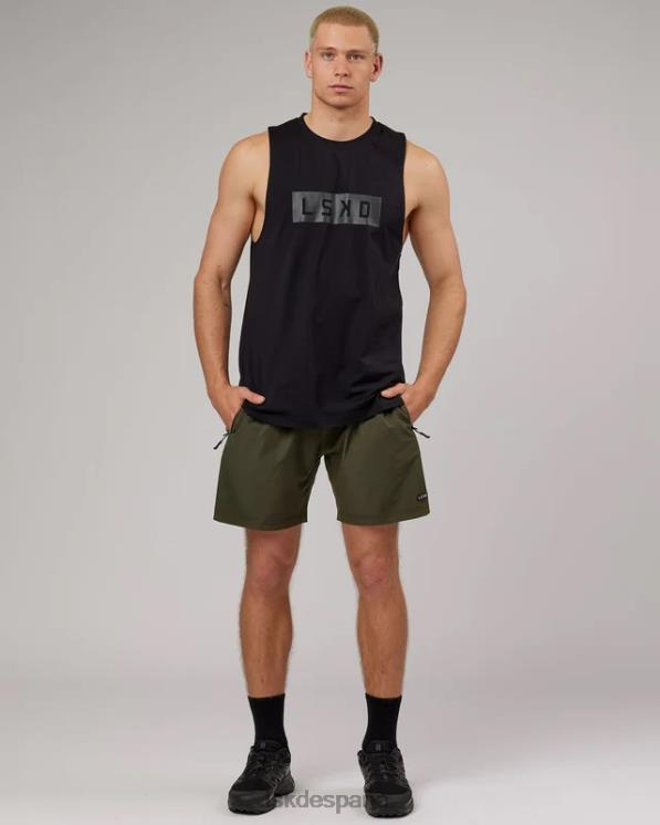 LSKD hombres Camiseta sin mangas de rendimiento Strength Flxdry Training Fit - Negro 8T6NZ1002 vestir