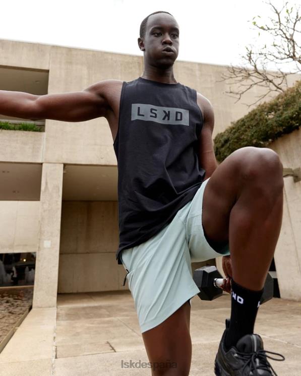 LSKD hombres Camiseta sin mangas de rendimiento Strength Flxdry Training Fit - Negro 8T6NZ1002 vestir