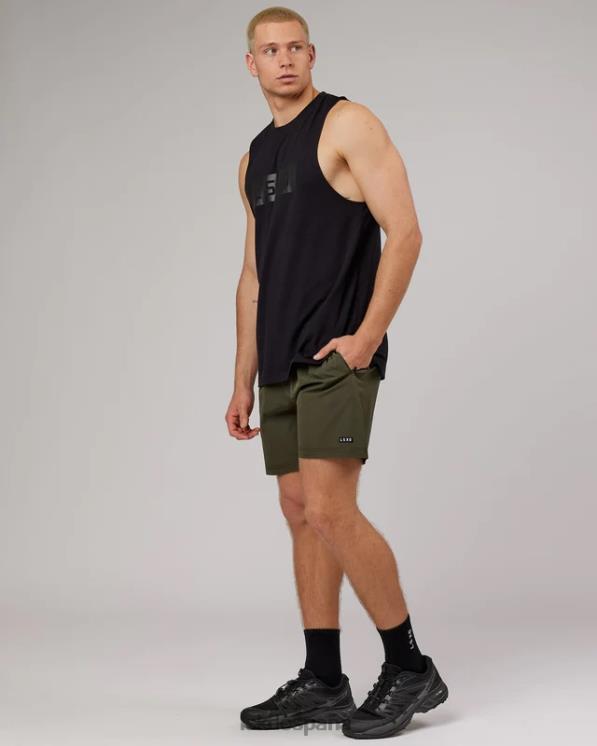 LSKD hombres Camiseta sin mangas de rendimiento Strength Flxdry Training Fit - Negro 8T6NZ1002 vestir