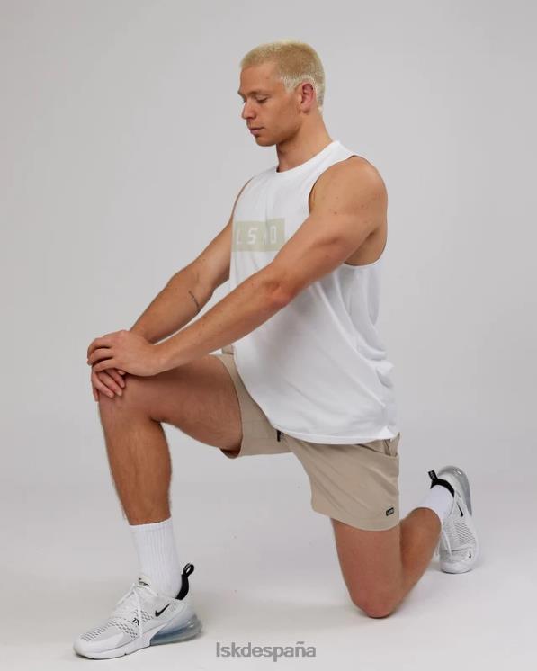 LSKD hombres Camiseta sin mangas de rendimiento Strength Flxdry Training Fit - blanco-taupe 8T6NZ1025 vestir