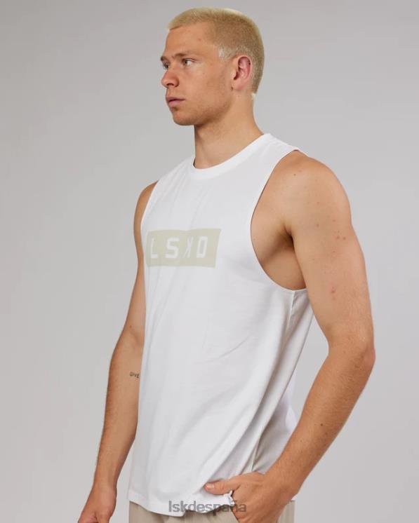 LSKD hombres Camiseta sin mangas de rendimiento Strength Flxdry Training Fit - blanco-taupe 8T6NZ1025 vestir