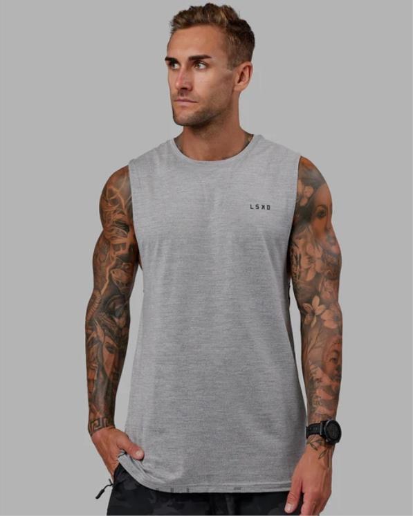 LSKD hombres realizar tanque muscular vapourflx - marga gris claro 8T6NZ1000 vestir