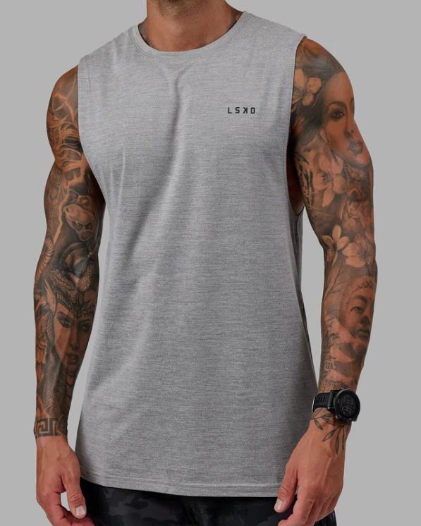 LSKD hombres realizar tanque muscular vapourflx - marga gris claro 8T6NZ1000 vestir
