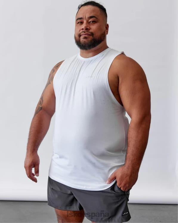 LSKD hombres tanque pimaflx de lujo - blanco 8T6NZ1003 vestir