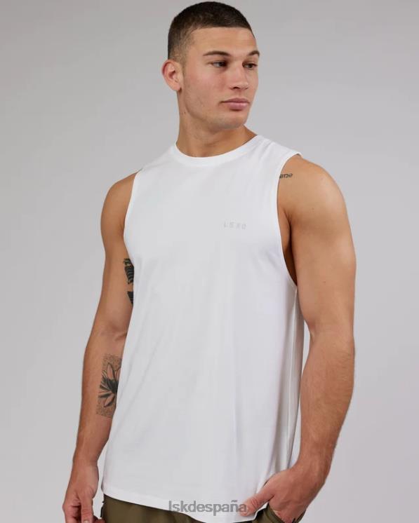 LSKD hombres tanque pimaflx de lujo - blanco 8T6NZ1003 vestir