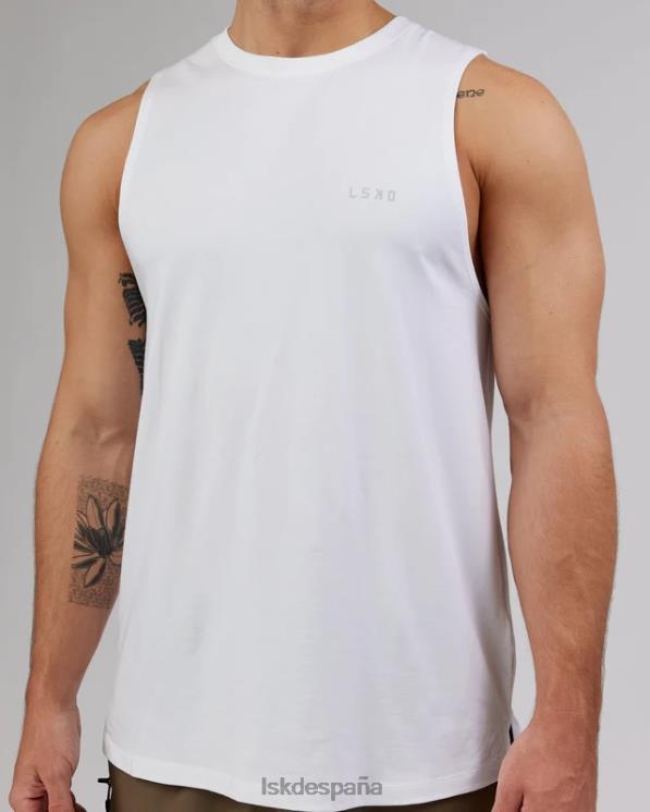 LSKD hombres tanque pimaflx de lujo - blanco 8T6NZ1003 vestir
