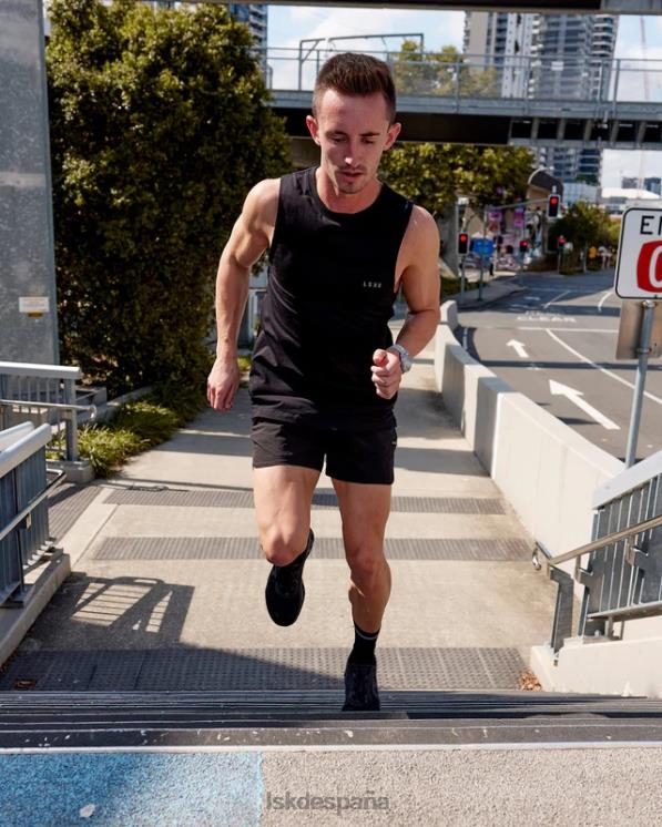 LSKD hombres tanque pimaflx de lujo - negro 8T6NZ1010 vestir